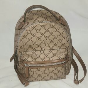 Nine West Brown Monogram Backpack